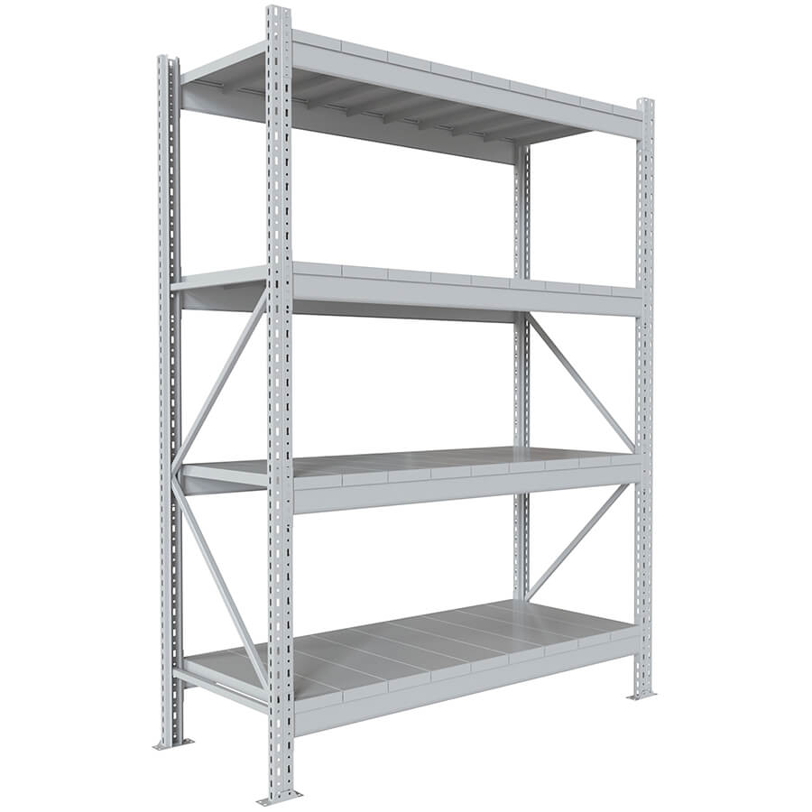 200x150x60 Металлический стеллаж MS PRO, 4 (Cерый полуматовый (RAL 7038))