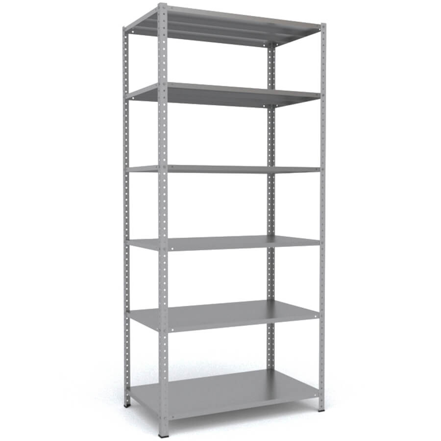 MS-220x100x60 Металлический стеллаж ПРОМЕТ, 6 (Серый полуматовый (RAL 7038))