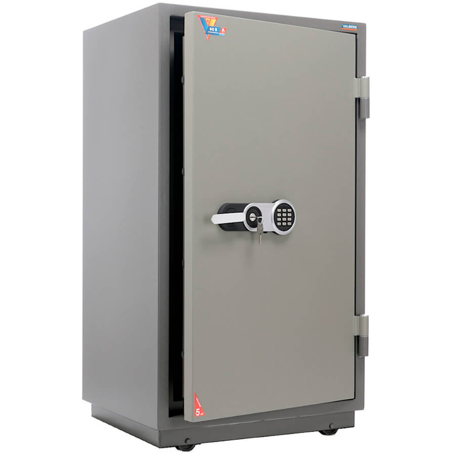 FRS-127.T-EL Огнестойкий сейф VALBERG, электронный кодовый + ключевой (Молотковая эмаль - коричневая)