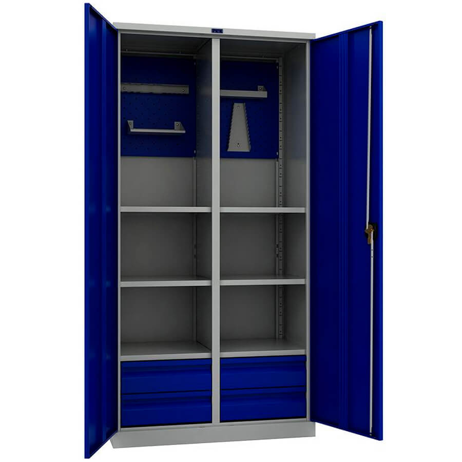 ТС 1995-120604 Шкаф инструментальный лёгкий ТС ПРОМЕТ (Корпус (RAL 7038), дверь ящика (RAL 5002).)