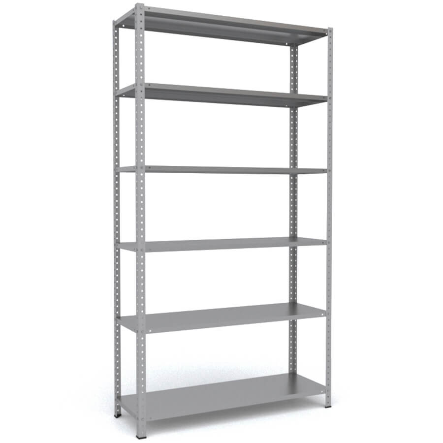 MS-220x120x40 Металлический стеллаж ПРОМЕТ, 6 (Серый полуматовый (RAL 7038))