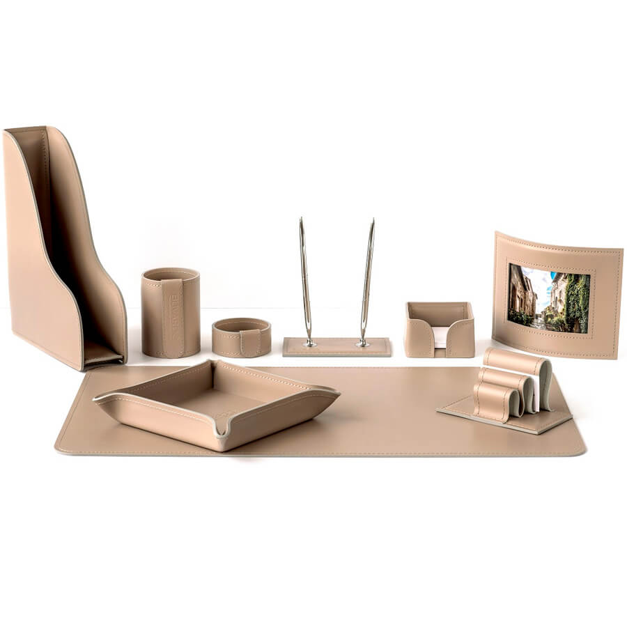 №21 Настольный набор Buvardo (Кожа латте) №21 Настольный набор Buvardo (Кожа латте)
