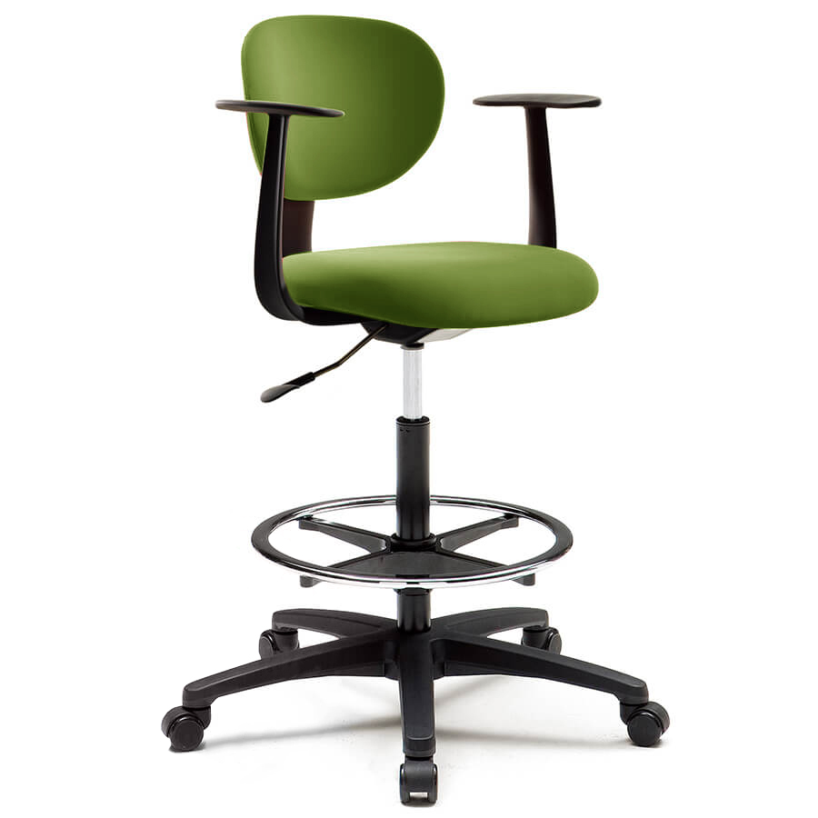 CHN0851Z Кресло для персонала CASHIER CHAIR Fursys, обивка экокожа (Зелёное (A447L))