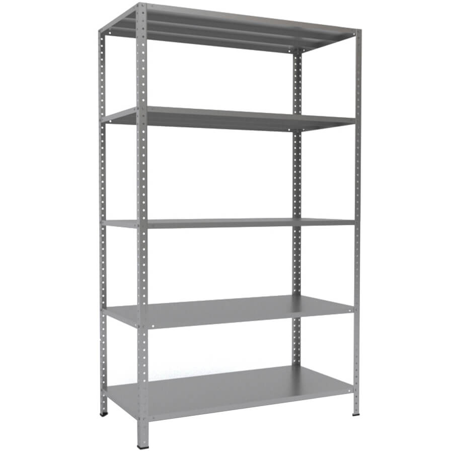 MS-200x120x60 Металлический стеллаж ПРОМЕТ, 5 (Серый полуматовый (RAL 7038))