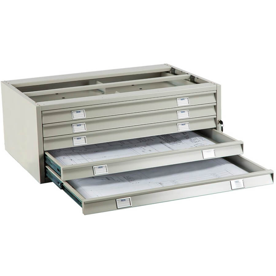 A0-05/2 (промежуточная секция) Картотека большого формата ПРОМЕТ, ключевой (Серый полуматовый (RAL 7038))