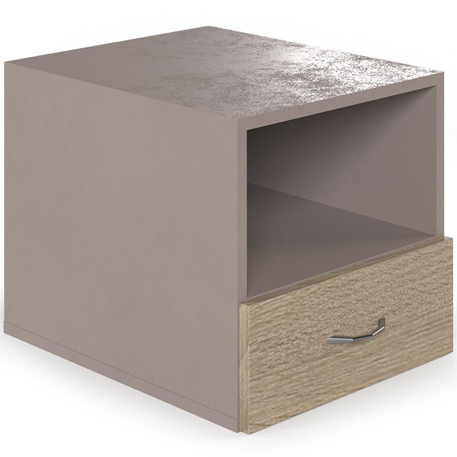 W-25 УЦ Подвесная тумба Мебель Стиль Work (Дуб сонома светлый / мокко)