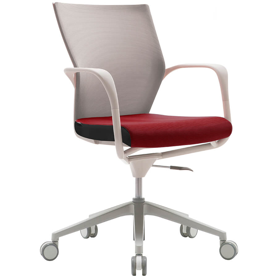 CHN4301WCZ Кресло для персонала TN50 Fursys, обивка сетка / ткань (Бордовое (839))