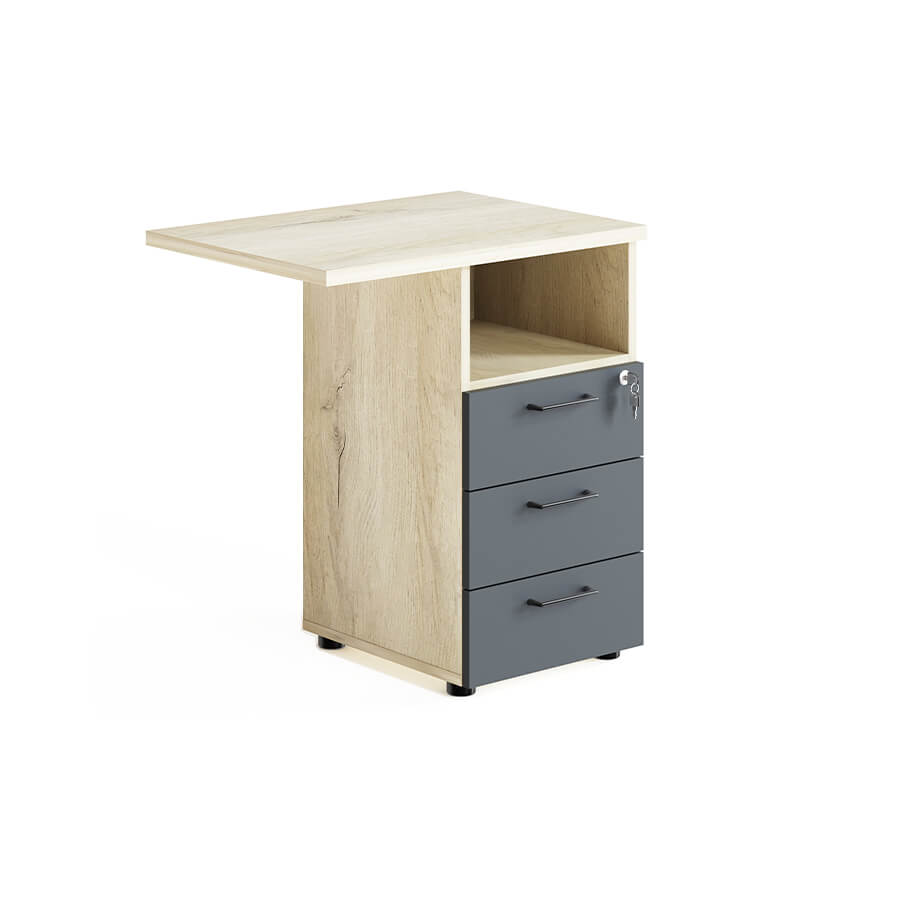 L-32+L-24 Тумба приставная Мебель Стиль LINE (Дуб Кронберг / антрацит)