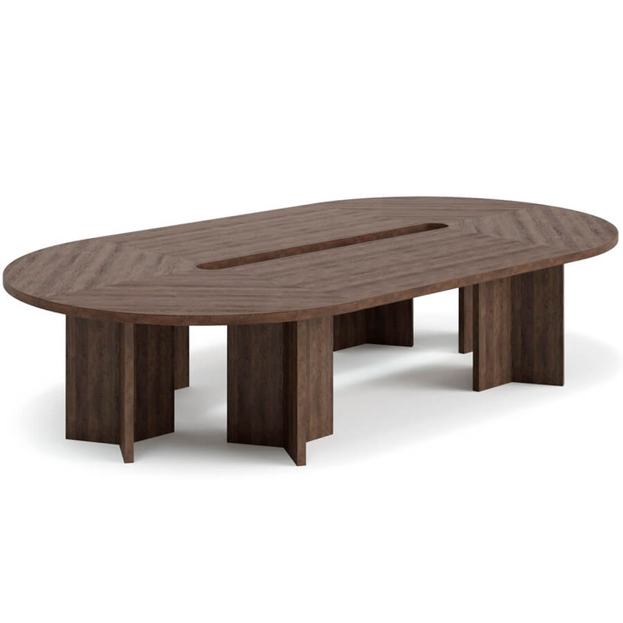 Conference table 360x200 Стол переговоров 360x200 Profoffice Лава / Lava (Табак)