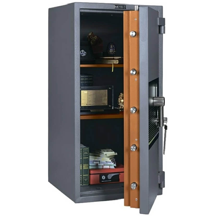 BANKER-M 1255 2K Взломостойкий сейф MDTB, два ключевых (Графит структурированный)