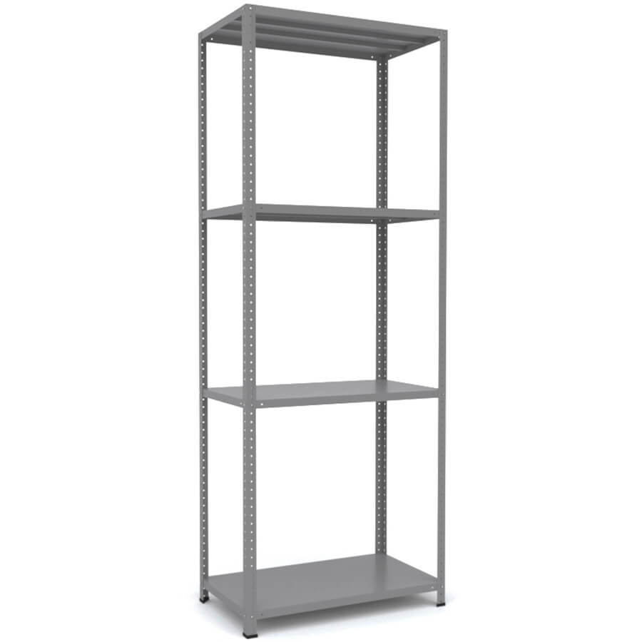 MS_185x70x40 Металлический стеллаж ПРОМЕТ, 4 (Cерый полуматовый (RAL 7038))