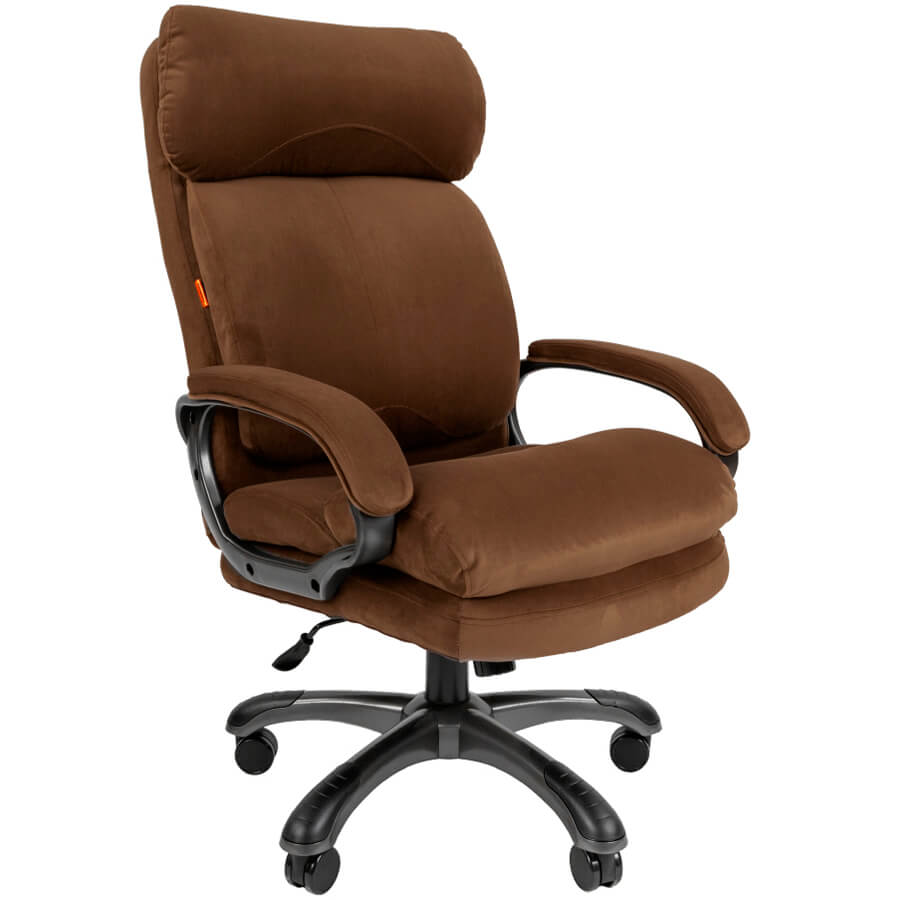 505 Кресло для руководителя Home Chairman, обивка ткань (Коричневый T-14)
