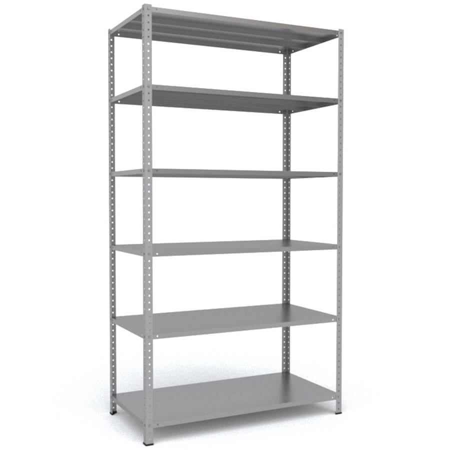 MS-220x120x60 Металлический стеллаж ПРОМЕТ, 6 (Серый полуматовый (RAL 7038))