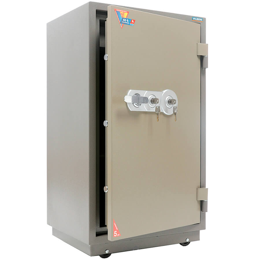 FRS-99.T-KL Огнестойкий сейф VALBERG, два ключевых (Молотковая эмаль - коричневая)