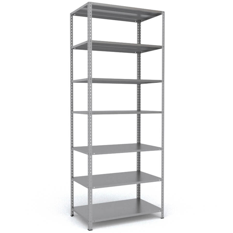 MS-255x100x60 Металлический стеллаж ПРОМЕТ, 7 (Серый полуматовый (RAL 7038))