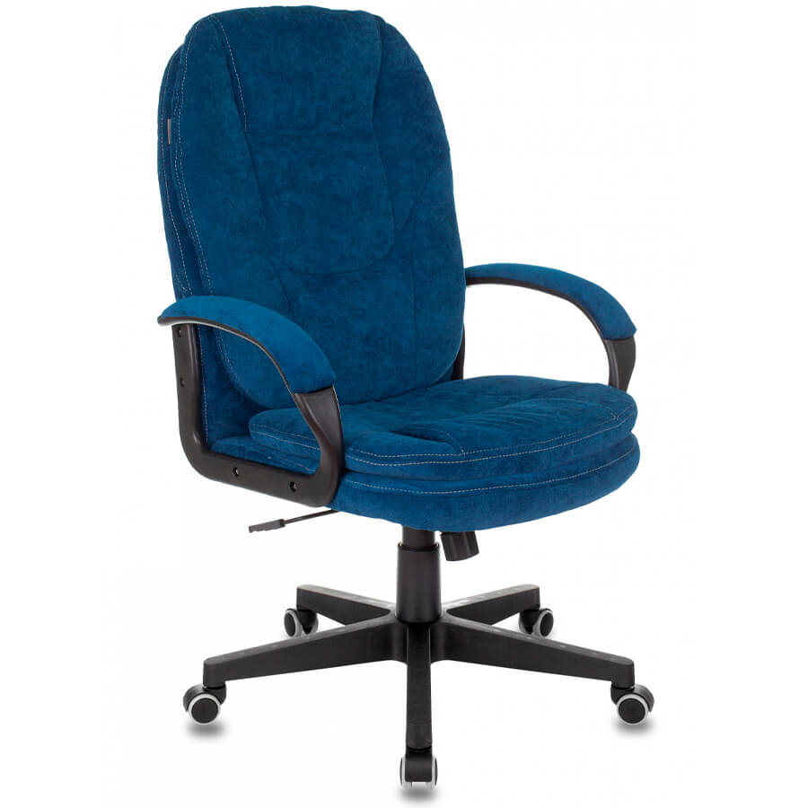 CH-868N Fabric Кресло для руководителя  Бюрократ, обивка ткань (Синий Velvet 29)