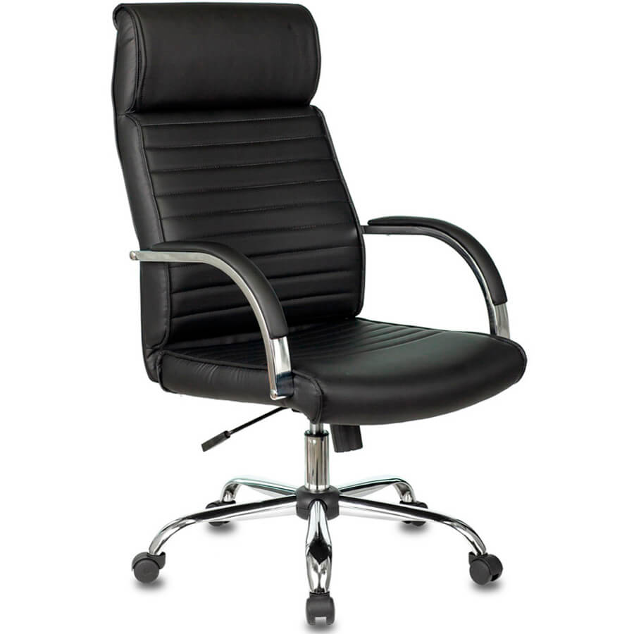 T-8010N/SL Кресло для руководителя  Бюрократ, обивка экокожа (Чёрный)