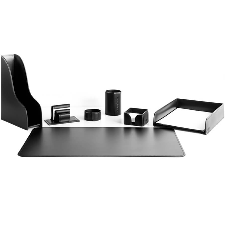 №11 Настольный набор Buvardo (Кожа черная) №11 Настольный набор Buvardo (Кожа черная)