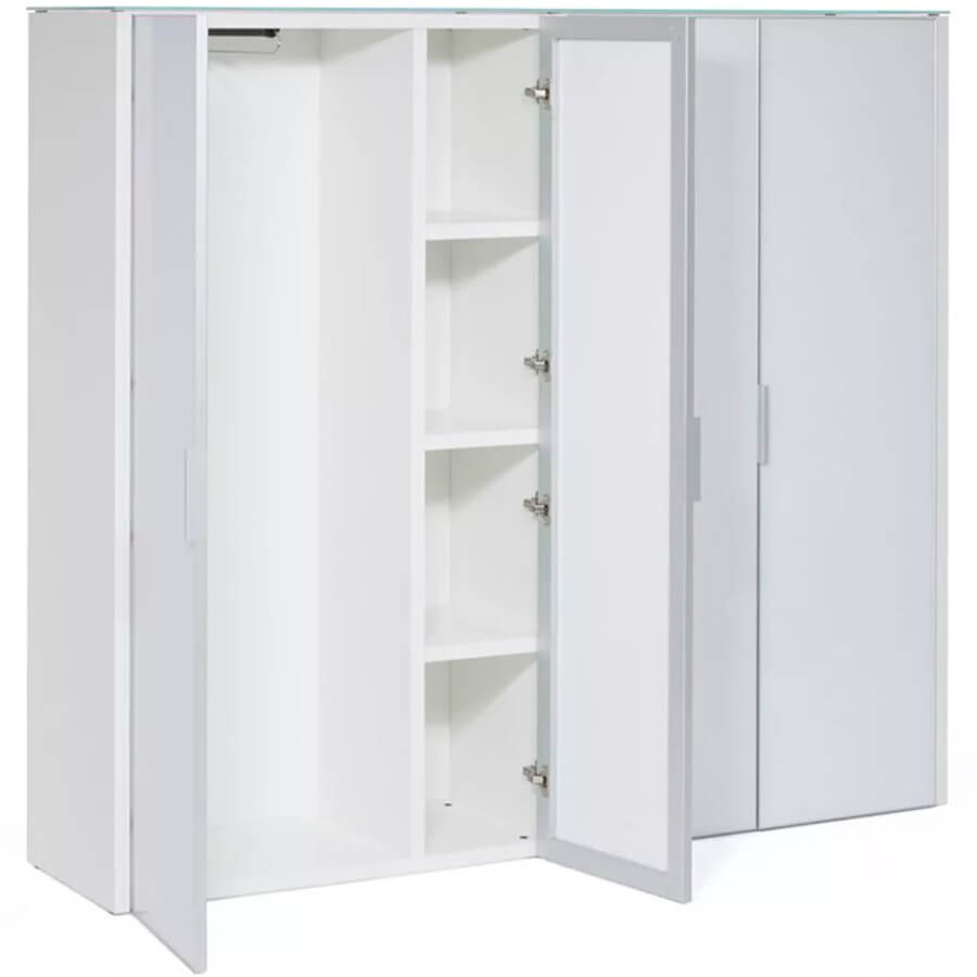 LIB4 Шкаф для бумаг + гардероб, 4 дв Profoffice Gala (Белый)