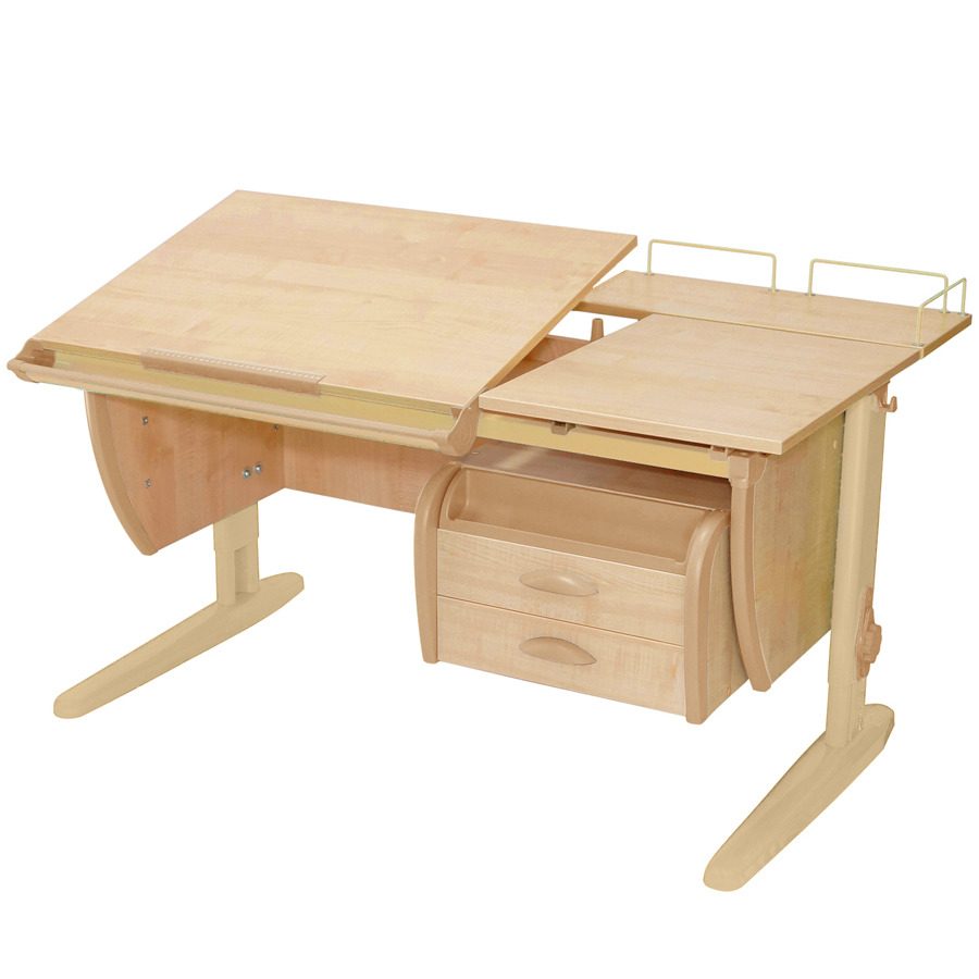 СУТ.17-04 + ТСН.01-01 + СУТ.15.210 Стол-парта (комплект) ДЭМИ (Клён-Танзай / Бежевый)