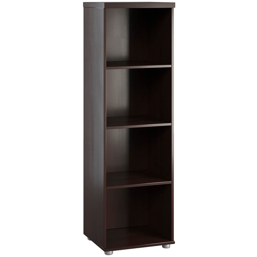 Gr-51  Стеллаж средний узкий Мебель Стиль Grand (Орех тёмный)