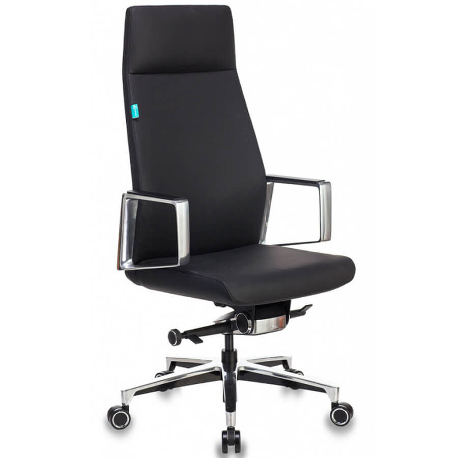 _JONS Кресло для руководителя  Бюрократ, обивка кожа (Чёрный)