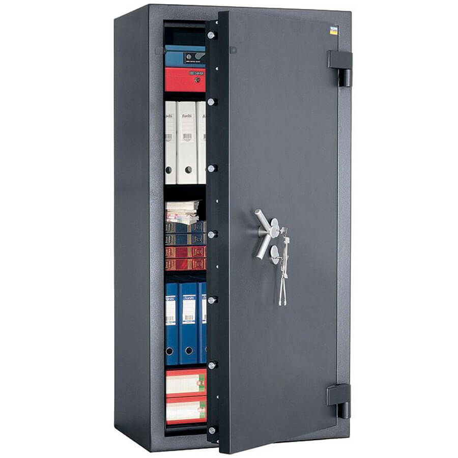 РУБЕЖ 1685 KL Взломостойкий сейф VALBERG, два ключевых (Графит структурированный)