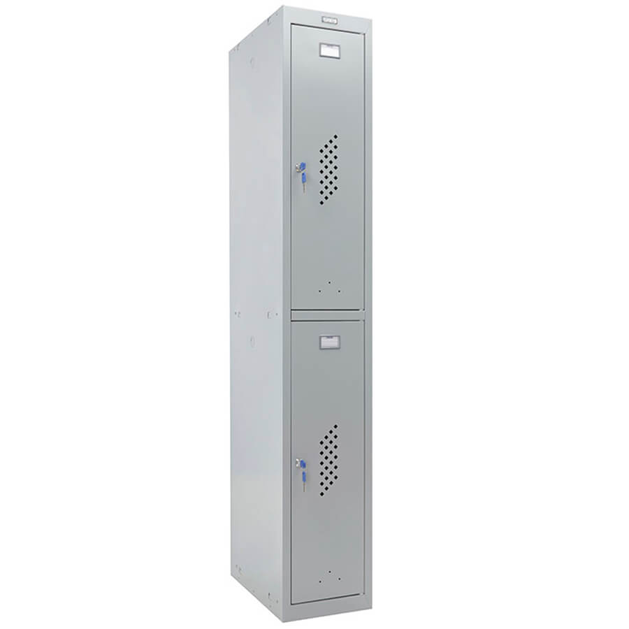 ML 12-30 (БАЗОВЫЙ МОДУЛЬ) (LS-02) Шкаф для раздевалок усиленный ПРОМЕТ, ключевой (Серый полуматовый (RAL 7038))