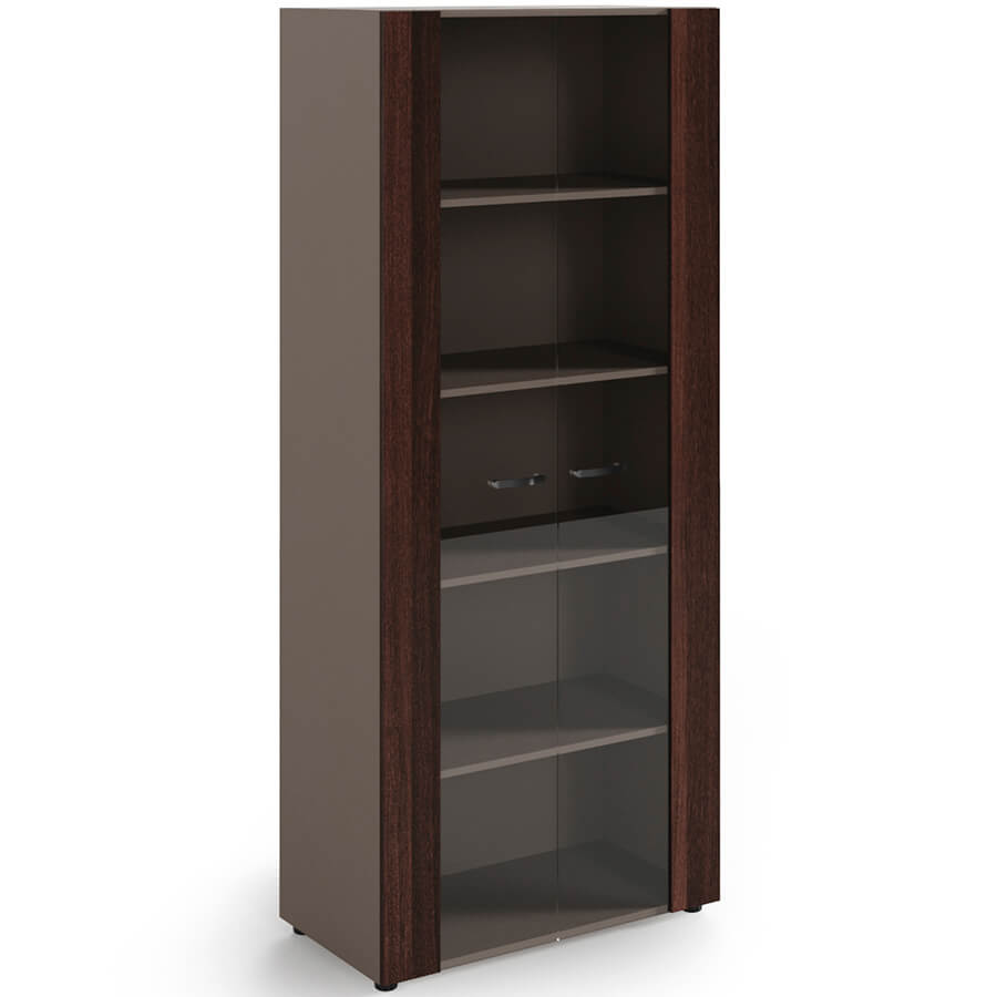 NT-46 Шкаф Мебель Стиль New.Tone (Орех Ондо / чёрный)