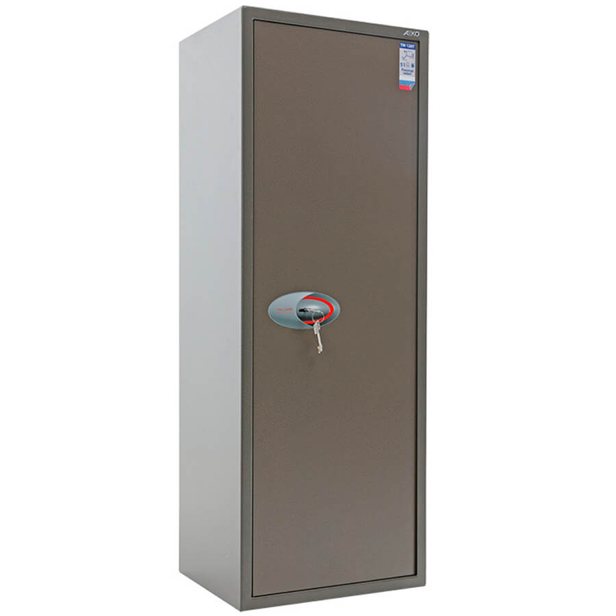 TM-120T Мебельный сейф AIKO, ключевой (Оттенок коричневого с эффектом молотковой эмали)