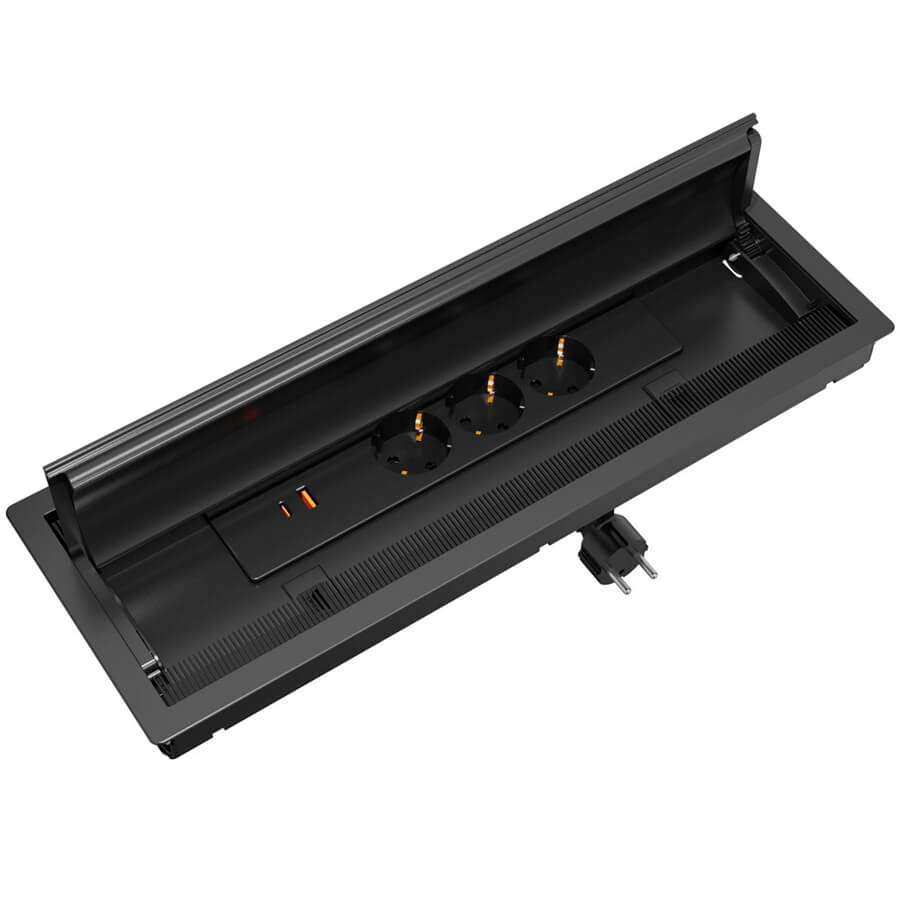 Т193031 PRO врезной блок розеток Profoffice Solo (Чёрный)