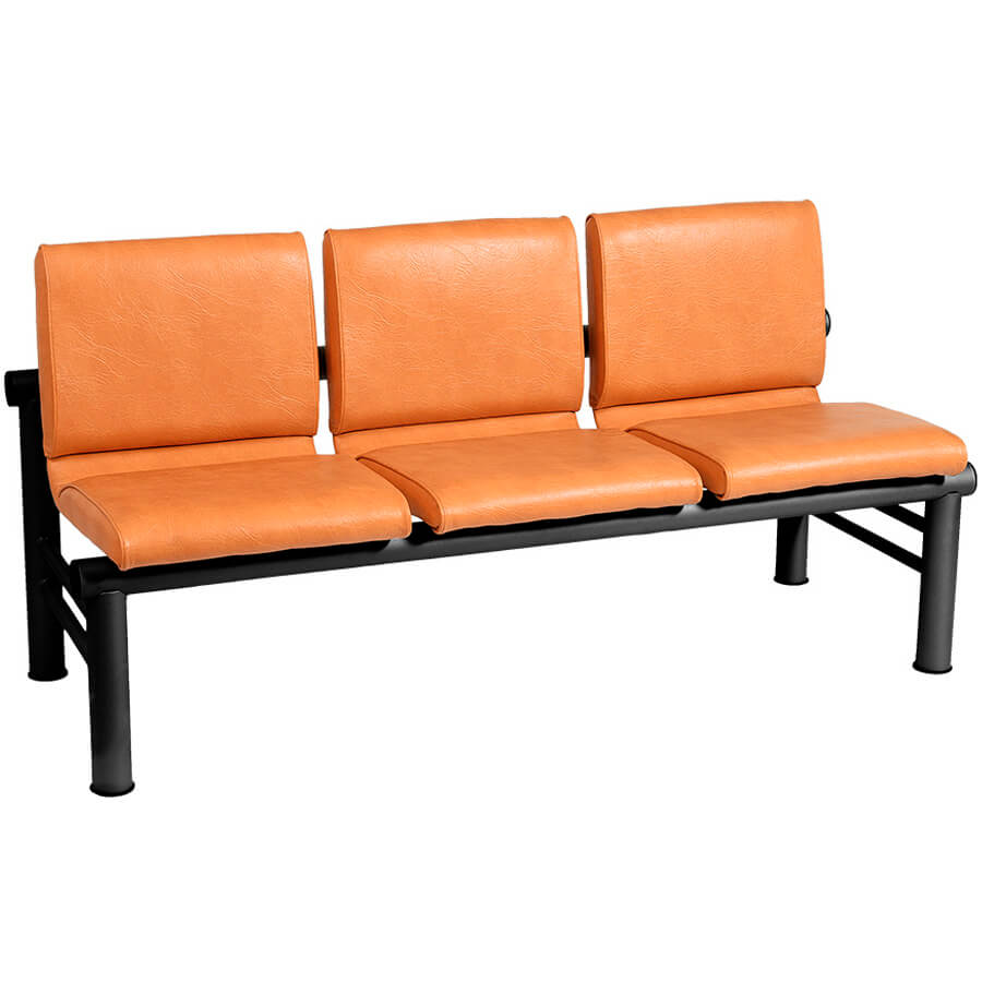 КАРНАК UN СМ 107UN-03 Многоместная секция  COMFORUM, обивка экокожа (Оранжевый)