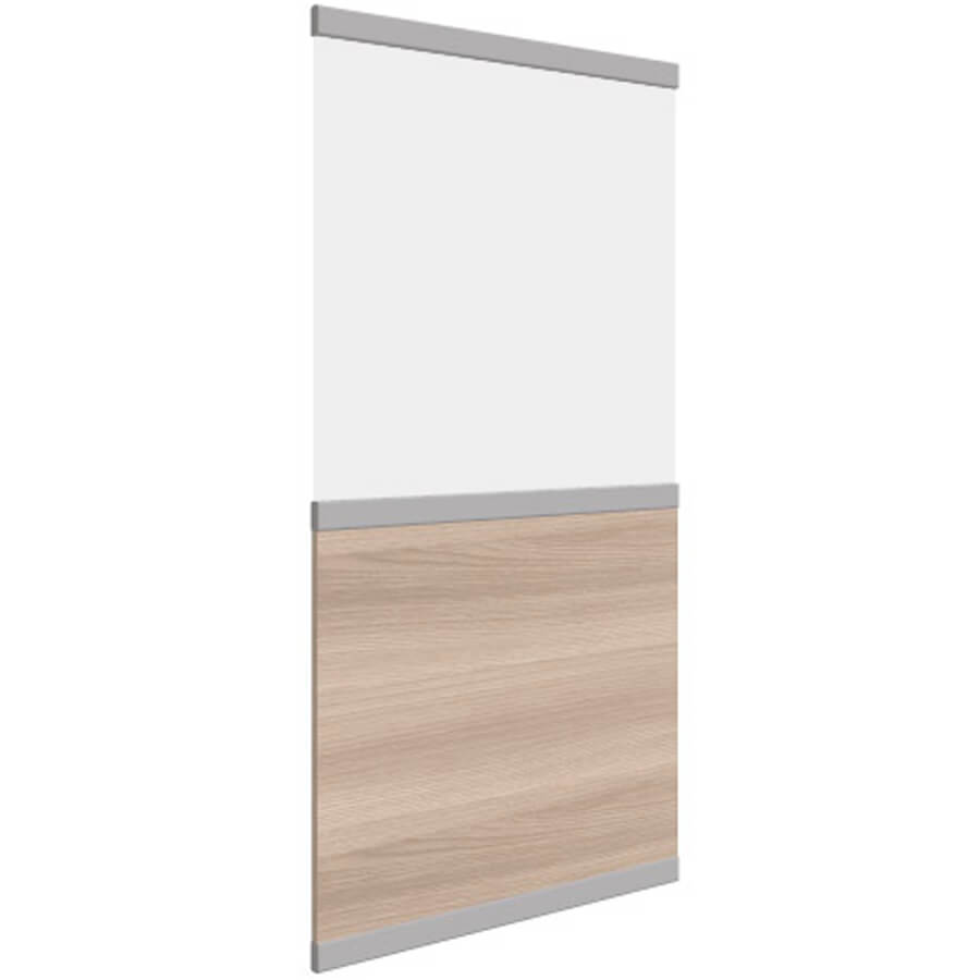 D-160-80.2 Наполнение высокой перегородки Мебель Стиль (Ясень Шимо / акрил молочный)