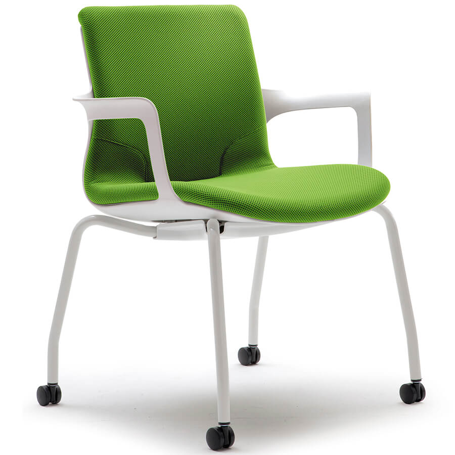 CH4411MZ Стул для посетителя EGA VISITOR Fursys, обивка ткань (Зелёный)