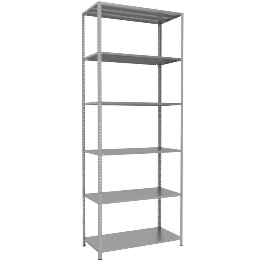 MS-275x100x30 Металлический стеллаж ПРОМЕТ, 6 (Серый полуматовый (RAL 7038))
