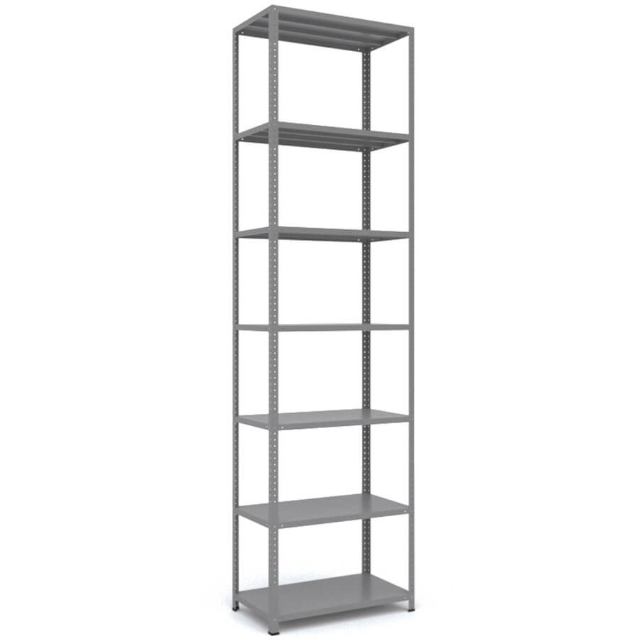 MS-255x70x40 Металлический стеллаж ПРОМЕТ, 7 (Cерый полуматовый (RAL 7038))