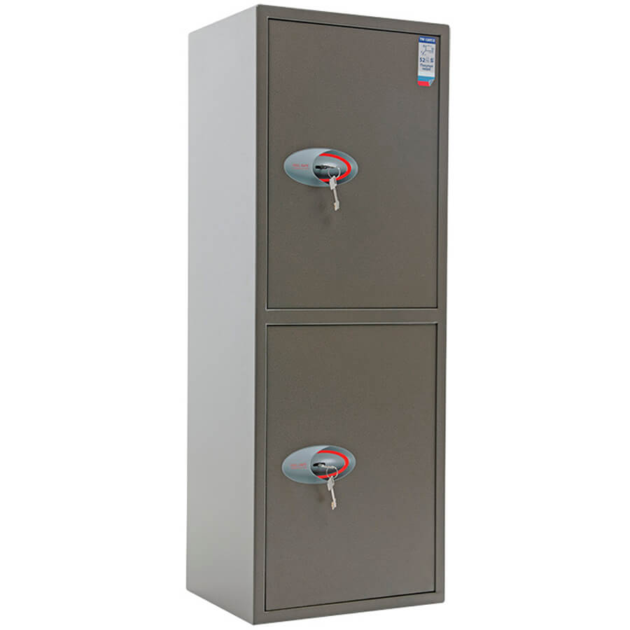 TM-120T/2 Мебельный сейф AIKO, два ключевых (Оттенок коричневого с эффектом молотковой эмали)