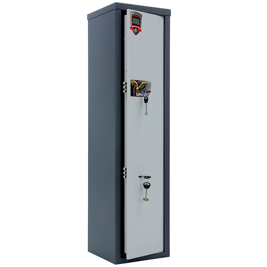 БЕРКУТ 1 Оружейный сейф AIKO, два ключевых (Графит структурированный (RAL 7024))