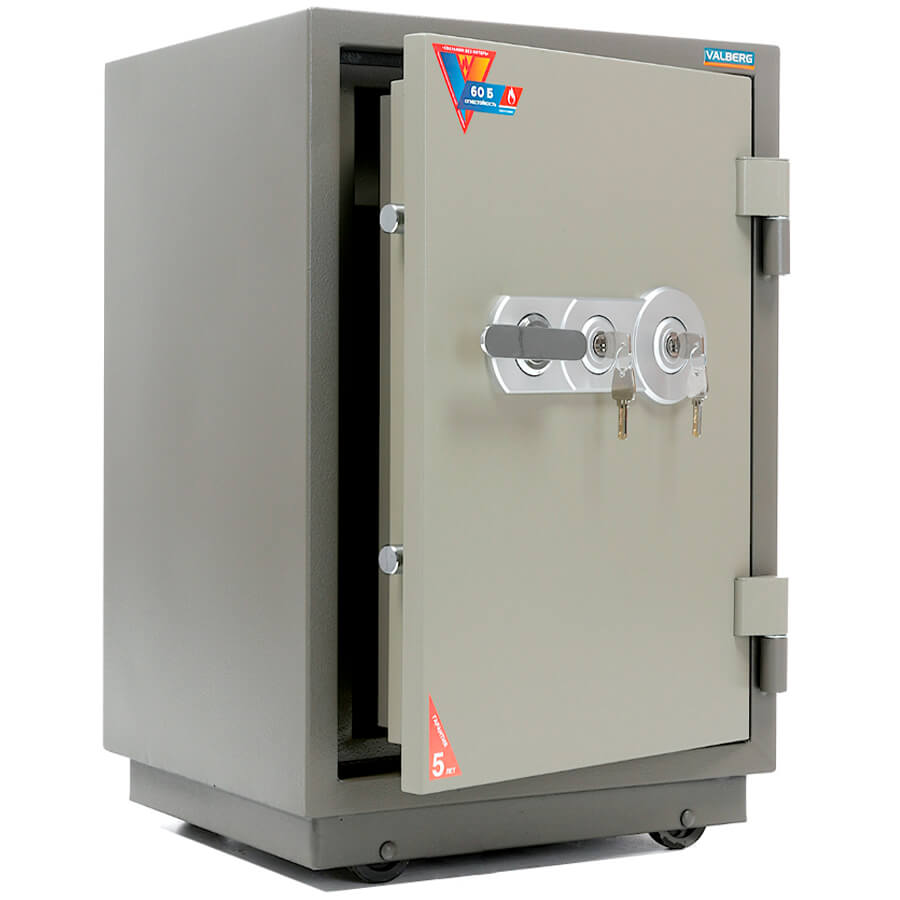 FRS-73.T-KL Огнестойкий сейф VALBERG, два ключевых (Молотковая эмаль - коричневая)