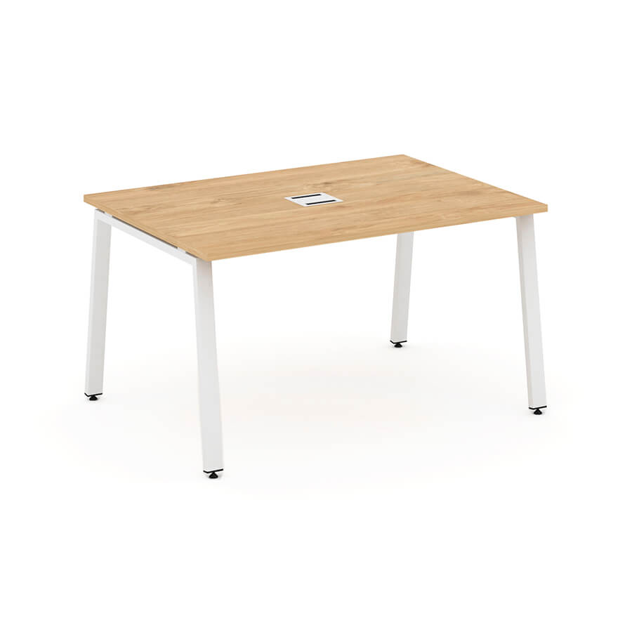 SN-6A.SPRG-001 Стол для переговоров RIVA Style Project (Тиквуд Светлый/Металл Белый)