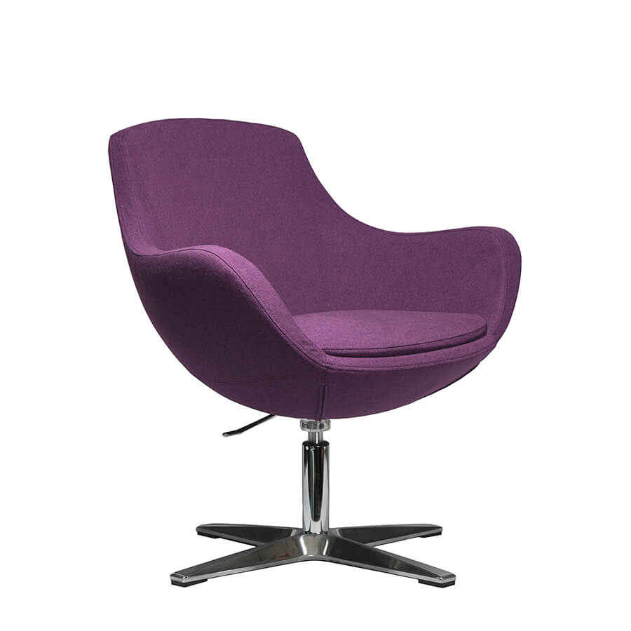 A015 Кресло лаунж  Евро Офис, обивка ткань (Черный)