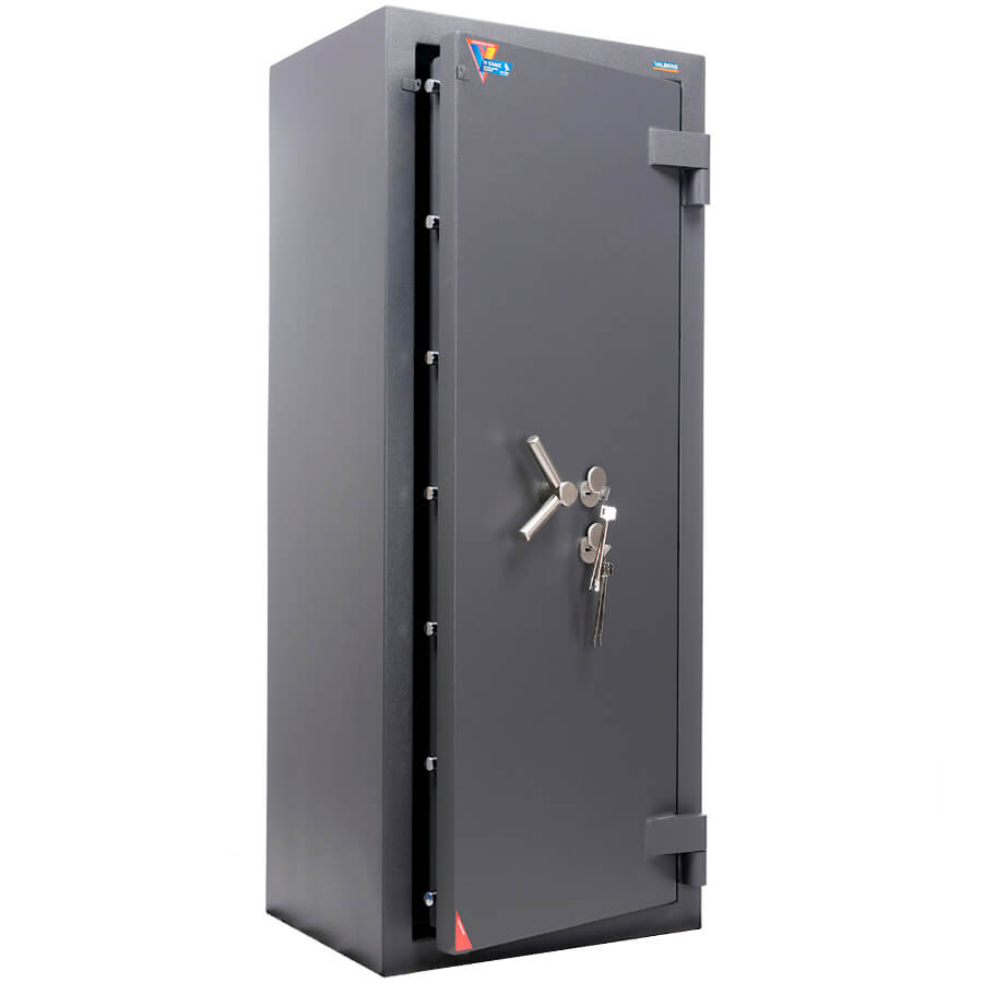 РУБЕЖ 1668 KL Взломостойкий сейф VALBERG, два ключевых (Графит структурированный)