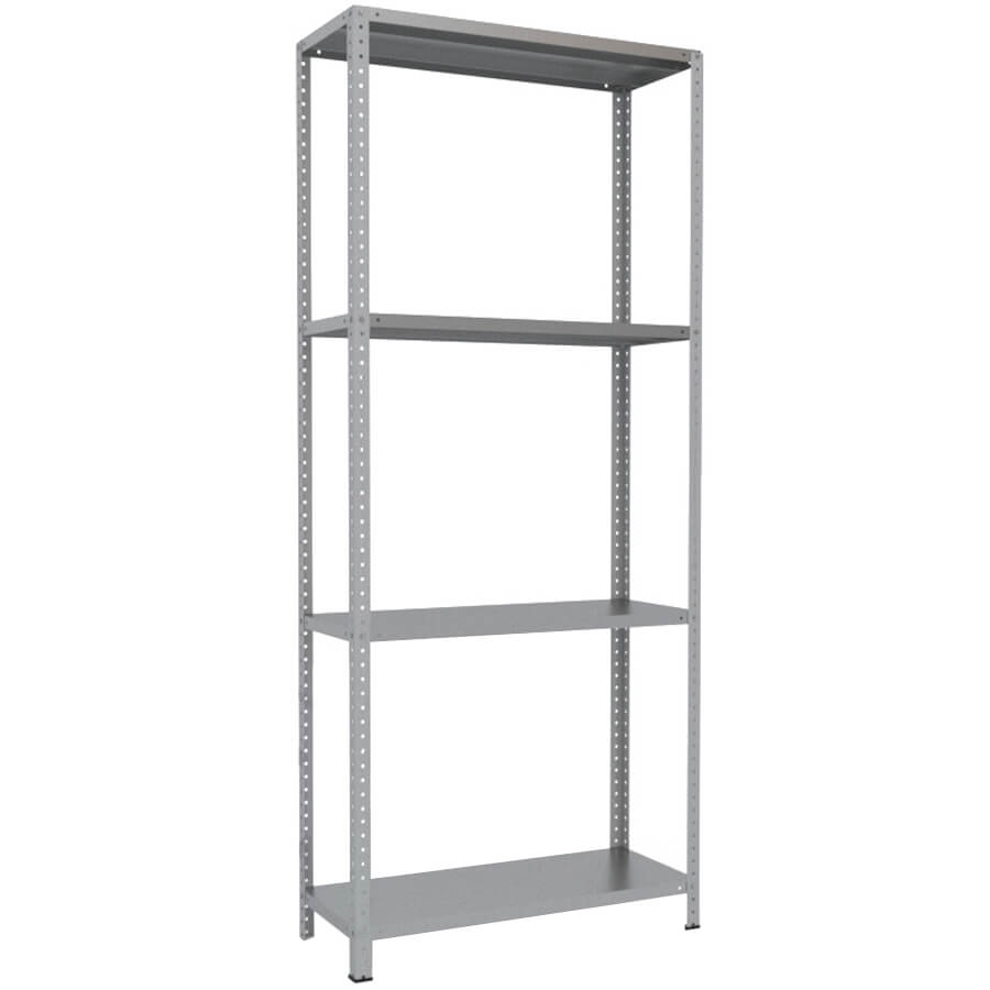 250x100x40 Металлический стеллаж MS HARD, 4 (Cерый полуматовый (RAL 7038))