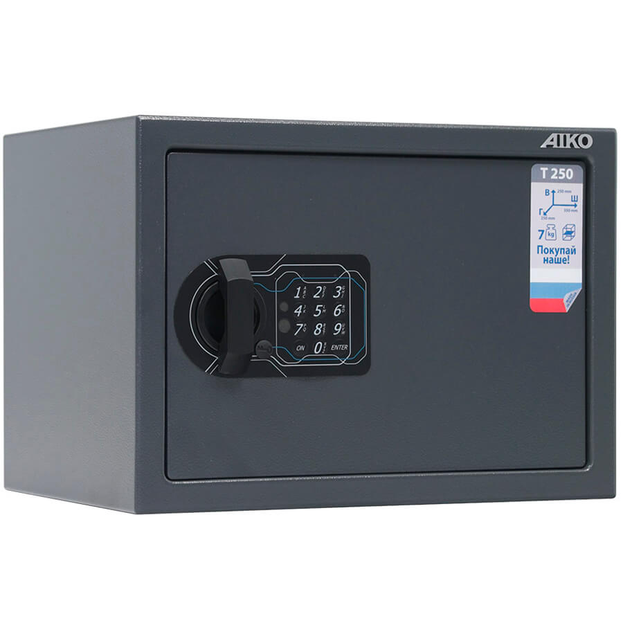T-250 EL Мебельный сейф AIKO, механический кодовый (Графит (RAL 7024))