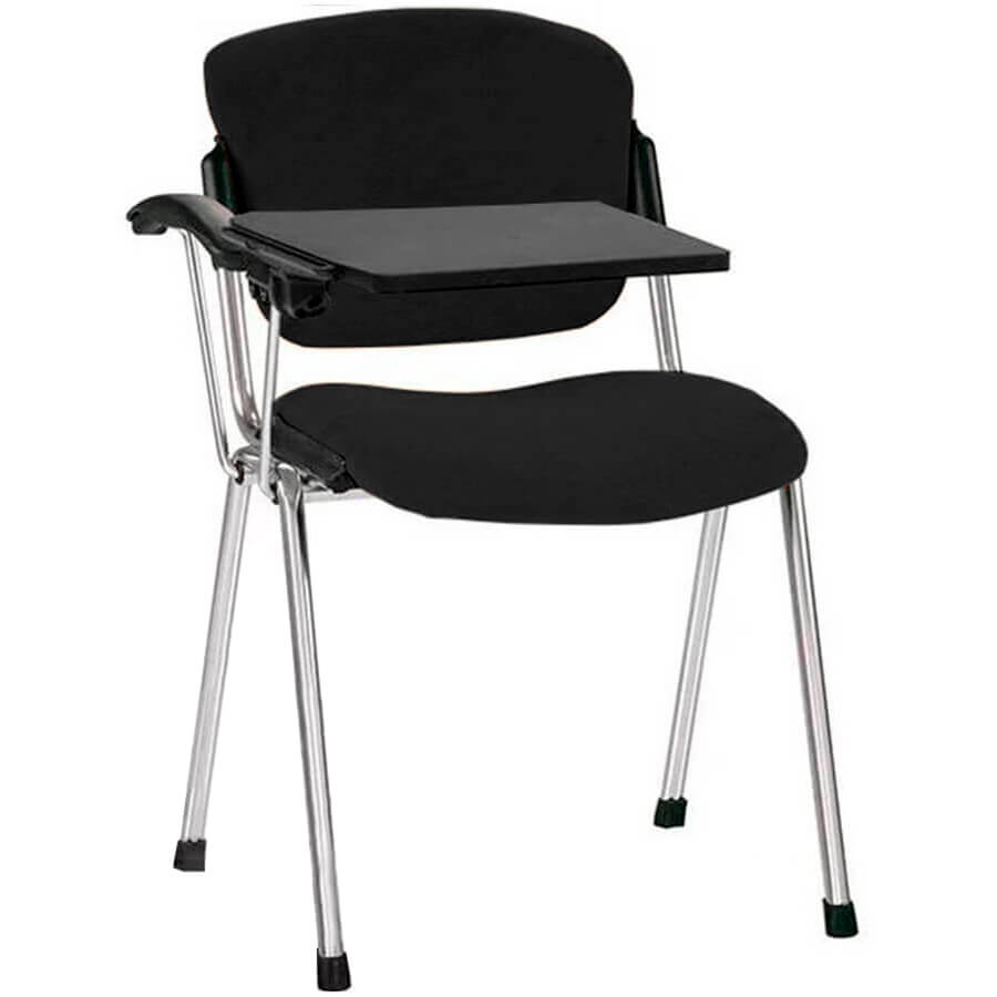 Эра Хром с пюпитром Стул для посетителя  Евро Офис, обивка ткань (Чёрный)