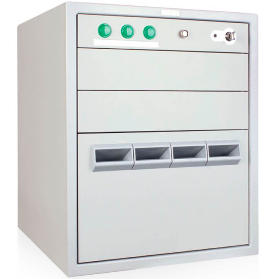 TCS 110 A EURO Темпокасса VALBERG, ключевой (Светло-серый с эффектом молотковой эмали (RAL7038))