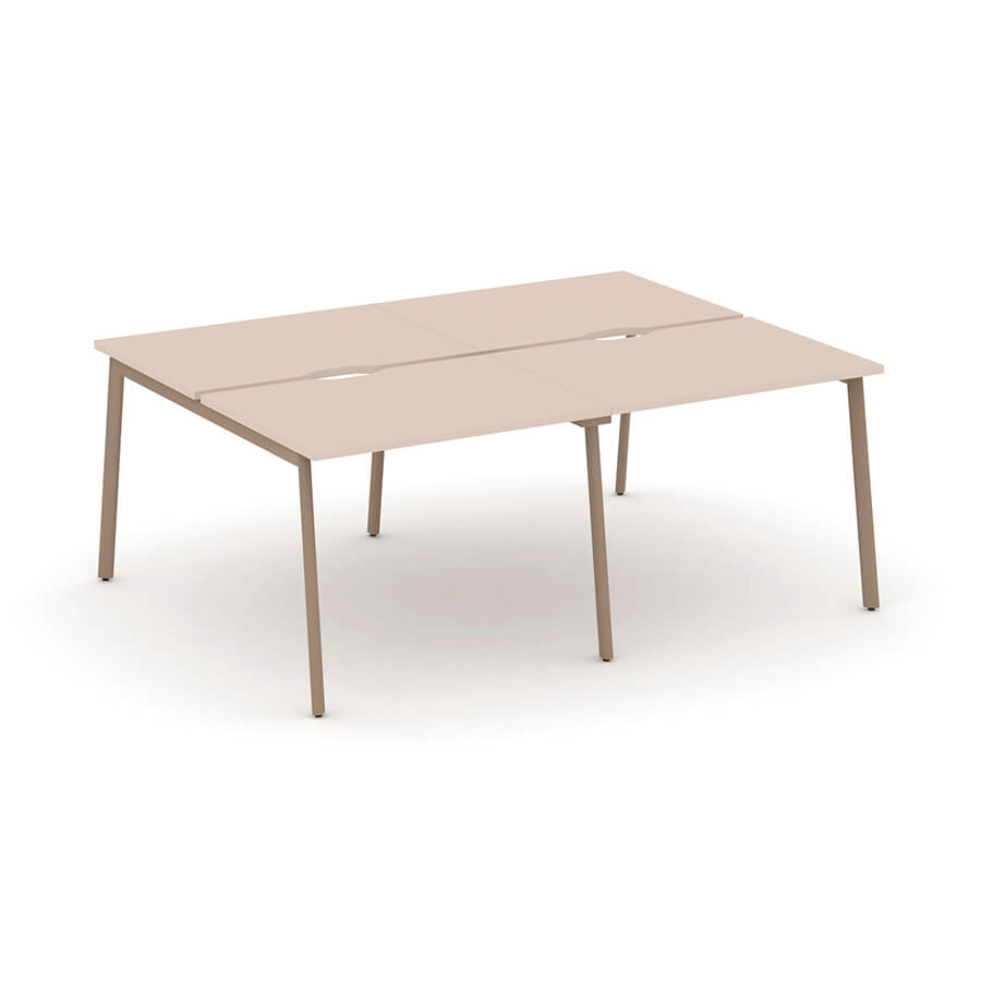 ES.D.RS-4.1-VP Рабочая станция на 4 места RIVA Estetica (Капучино/Металл Латте)