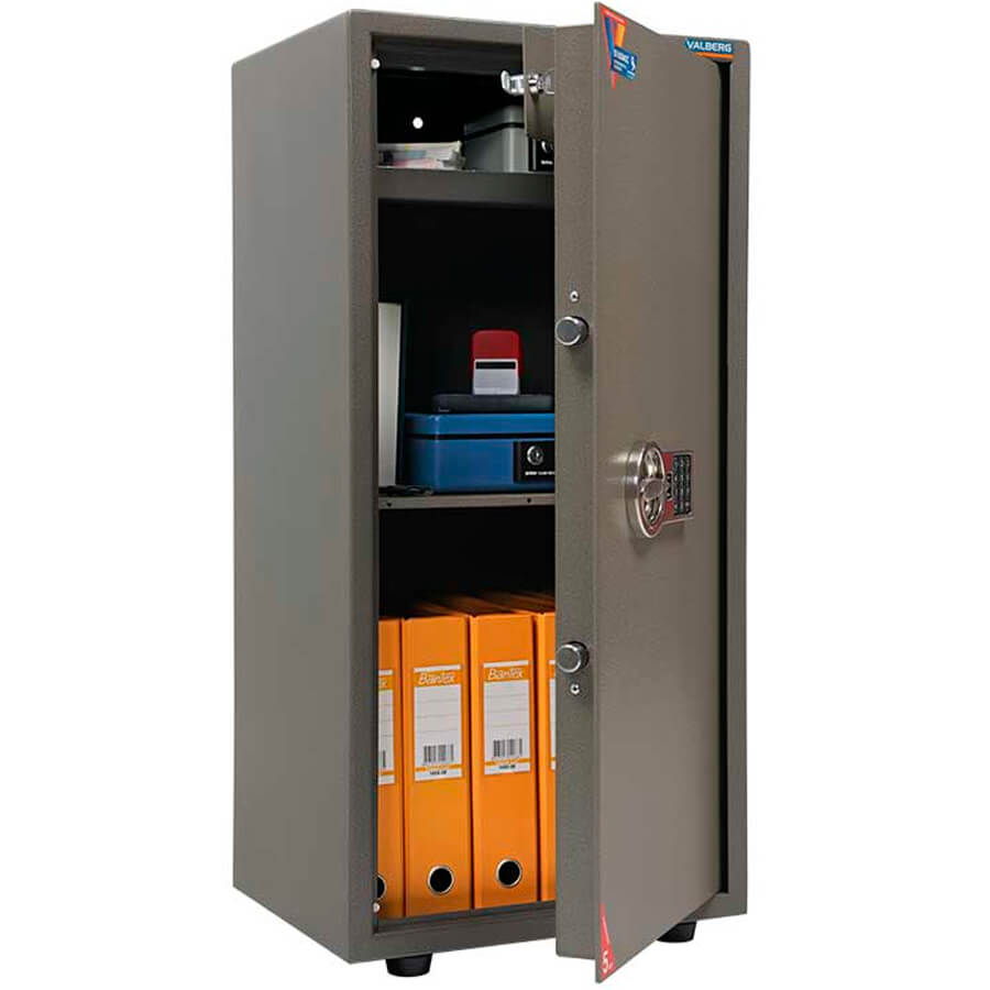 ASM-90T EL Мебельный сейф VALBERG, электронный кодовый (Оттенок коричневого с эффектом молотковой эмали)