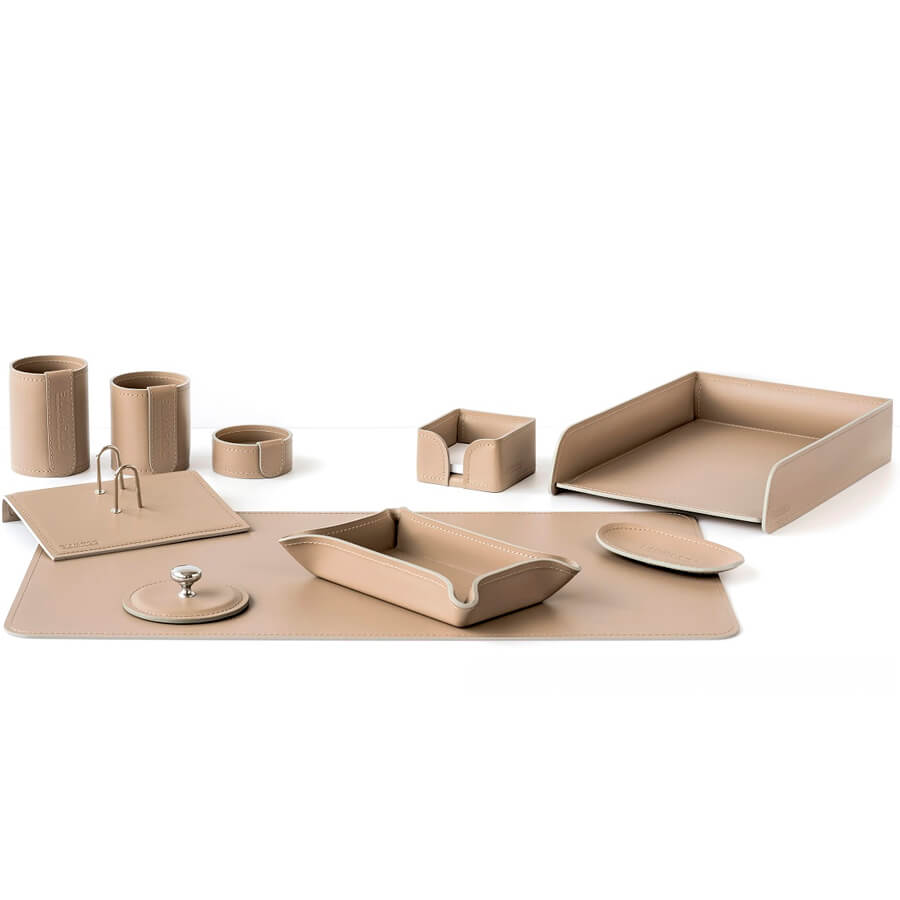 №28 Настольный набор Buvardo (Кожа латте) №28 Настольный набор Buvardo (Кожа латте)