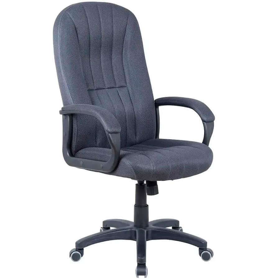 Классик (SD597) Кресло для руководителя  Евро Офис, обивка ткань (Темно-серый)